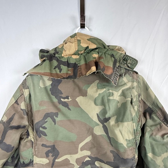 US Military M65 Woodland Cold Weather Field Jacket Mens Small Camo Army - Picture 7 of 13